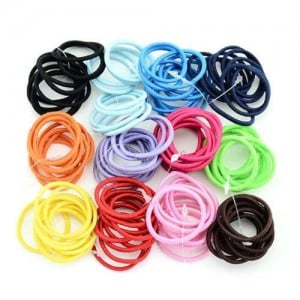 (120 pcs) Elastic Multiclor Choices Baby Hair Band Set