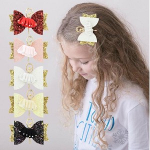 (5 pcs) Ballet Dancer Cloth Bowknot Design Baby Girl Hair Clip Set