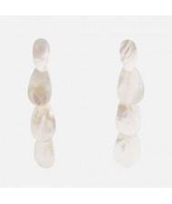 Bold Waterdrops Design High Fashion Women Seashell Earrings