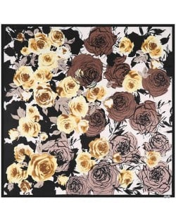 5 Colors Available Abstract Roses 130*130 cm Square Scarf