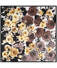 5 Colors Available Abstract Roses 130*130 cm Square Scarf