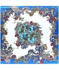 7 Colors Available Magic Fashion Flowers Design 90*90 cm Artificial Silk Square Women Scarf
