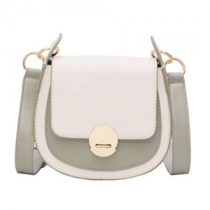 (4 Colors Available) Stitches Decorated Buckle Design High Fashion Lady Handbag/ Shoulder Bag