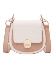 (4 Colors Available) Stitches Decorated Buckle Design High Fashion Lady Handbag/ Shoulder Bag