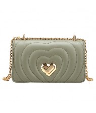 (4 Colors Available) Stitches Heart Fashion Design Women Handbag/ Shoulder Bag