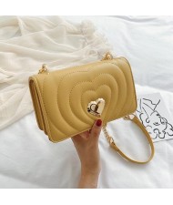 (4 Colors Available) Stitches Heart Fashion Design Women Handbag/ Shoulder Bag