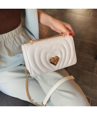 (4 Colors Available) Stitches Heart Fashion Design Women Handbag/ Shoulder Bag