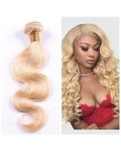 1 Bundle 613 Blonde Hair Body Wave Virgin Human Hair Weft/ Extensions