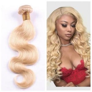 1 Bundle 613 Blonde Hair Body Wave Virgin Human Hair Weft/ Extensions