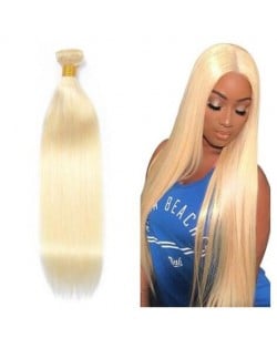 1 Bundle 613 Straight Body Wave Virgin Human Hair Weft/ Extensions