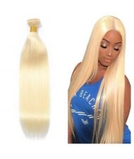 1 Bundle 613 Blonde Hair Straight Virgin Human Hair Weft/ Extensions