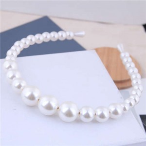Artificial Pearl Graceful Fashion Women Hair Hoop