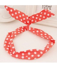 Korean Fashion Rabbit Ears Design Women Cloth Hair Band - Podka Dots