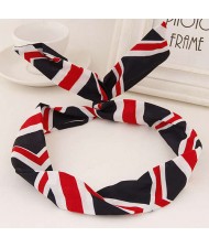 Korean Fashion Rabbit Ears Design Women Cloth Hair Band - U.K. Flag