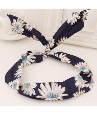 Korean Fashion Rabbit Ears Design Women Cloth Hair Band - Daisy