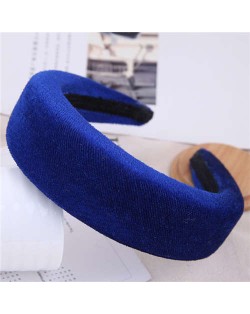 Velvet Thickened Design Women Hair Hoop - Blue
