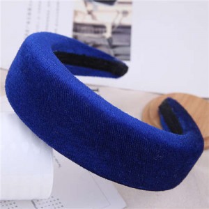 Velvet Thickened Design Women Hair Hoop - Blue