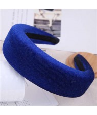 Velvet Thickened Design Women Hair Hoop - Blue