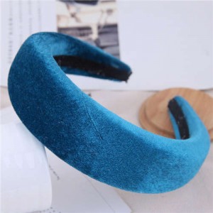 Velvet Thickened Design Women Hair Hoop - Teal