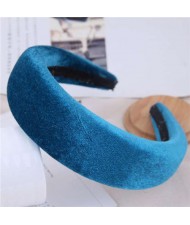 Velvet Thickened Design Women Hair Hoop - Teal