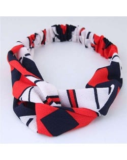 Colorful Geometric Graphs Combo Design High Fashion Cloth Women Hair Band