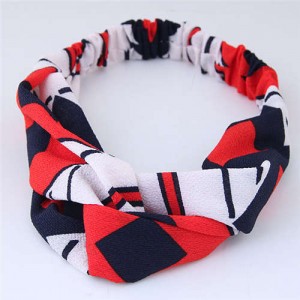 Colorful Geometric Graphs Combo Design High Fashion Cloth Women Hair Band