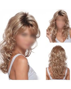 High Fashion Blonde Curly Hair Women Synthetic Wig