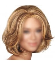 Blonde Curly High Fashion Short Hair Women Synthetic Wig