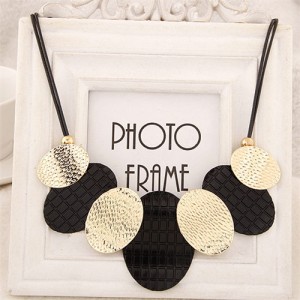 Oval Shape Pendants Design Rope Weaving Women Fashion Necklace