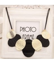 Oval Shape Pendants Design Rope Weaving Women Fashion Necklace