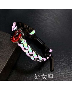 Constellation Pop Fashion Weaving Rope Luminous Bracelet - Virgo