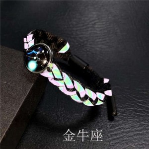 Constellation Pop Fashion Weaving Rope Luminous Bracelet - Taurus