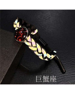 Constellation Pop Fashion Weaving Rope Luminous Bracelet - Cancer