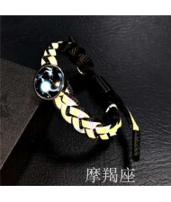 Constellation Pop Fashion Weaving Rope Luminous Bracelet - Capricorn