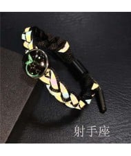 Constellation Pop Fashion Weaving Rope Luminous Bracelet - Sagittarius