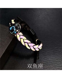 Constellation Pop Fashion Weaving Rope Luminous Bracelet - Pisces