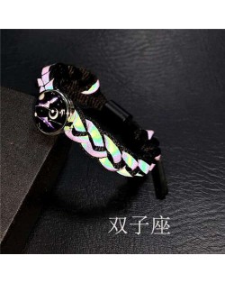 Constellation Pop Fashion Weaving Rope Luminous Bracelet - Gemini