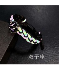 Constellation Pop Fashion Weaving Rope Luminous Bracelet - Gemini
