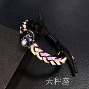 Constellation Pop Fashion Weaving Rope Luminous Bracelet - Libra