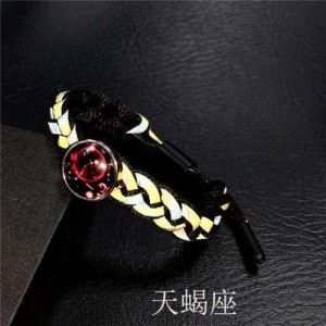 Constellation Pop Fashion Weaving Rope Luminous Bracelet - Scorpio