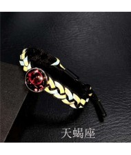 Constellation Pop Fashion Weaving Rope Luminous Bracelet - Scorpio