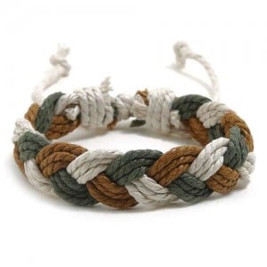 Cute Rope Weaving Design Women Friendship Bracelet - Brown