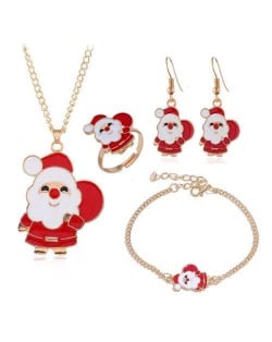 Santa Clause Christmas Fashion 4 pcs Costume Jewelry Set