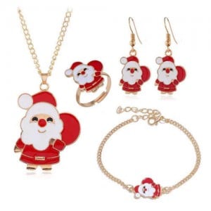 Santa Clause Christmas Fashion 4 pcs Costume Jewelry Set