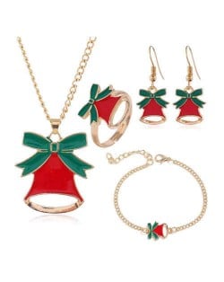 Christmas Bell Fashion 4 pcs Costume Jewelry Set