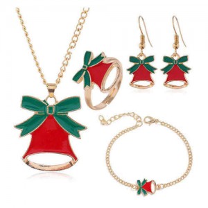 Christmas Bell Fashion 4 pcs Costume Jewelry Set