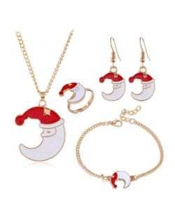 Moon Design Christmas Fashion 4 pcs Fashion Jewelry Set