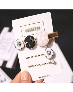 Flower Design Adorable Style Women Hair Clip and Barrette Combo Set