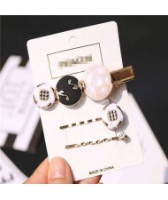 Flower Design Adorable Style Women Hair Clip and Barrette Combo Set
