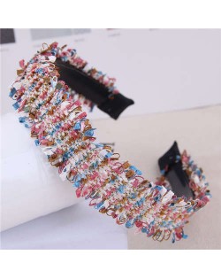 Weaving Pattern Cloth Design Korean Fashion Women Hair Hoop - Red